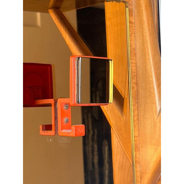 Coat Rack with Mirrored Sections and Glass Hat Shelf For Sale - Image 9 of 10