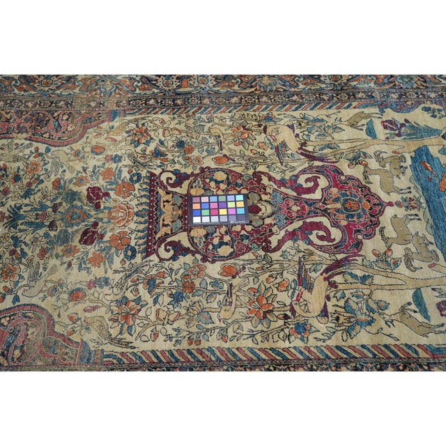 1900 - 1909 Antique Tehran Rug 4'4'' X 6'4'' For Sale - Image 5 of 6