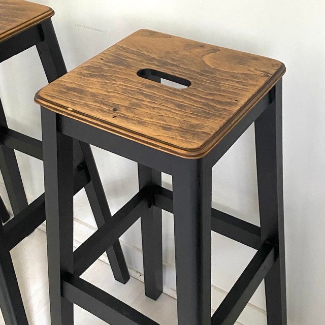 High Workshop Stools, 1950s, Set of 3 For Sale - Image 6 of 9