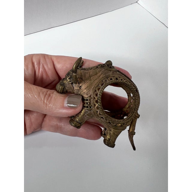 1980s Brass Napkin Rings - Set of 10 For Sale - Image 6 of 9