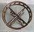 Tommy Bahama Vintage Lexington Tommy Bahama Landara Leather Wrapped Metal Bistro Table W/ 42” Glass Top For Sale - Image 4 of 8