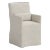 Stoffer Home x Cloth & Company Lindy Slipcover Dining Arm Chair in Relaxed Linen Zinc For Sale