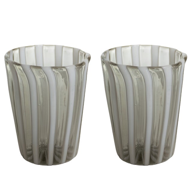 Italian Murano Glasses by Mariana Iskra for Ribes the Art of Glass, Set of 2 For Sale