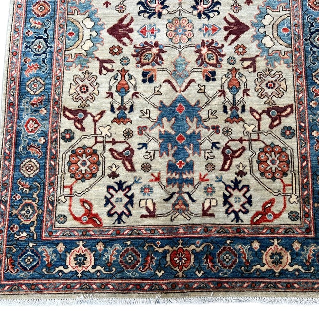 Light Gray Modern Bidjar Style Handmade Designed Wool Rug For Sale - Image 9 of 11