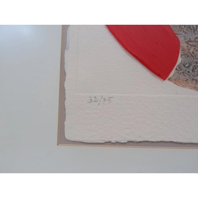 Metal Vintage 1970s Max Papart Limited Edition Signed Embossed Aquatint Etching A For Sale - Image 7 of 11