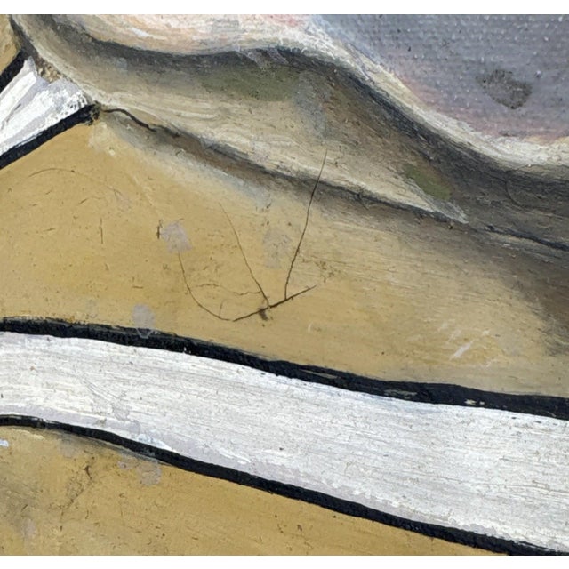 Textile Mid-Century Modern Portrait of the Artist's Son by Philip Behymer (1936–2013) For Sale - Image 7 of 14