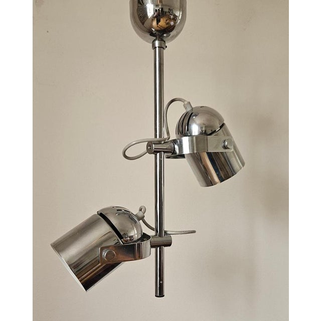 Mid-Century Ceiling Chrome Lamp from Lidokov, 1970s For Sale - Image 6 of 11