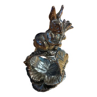 Reed & Barton Silverplate Rabbit Napkin Ring For Sale