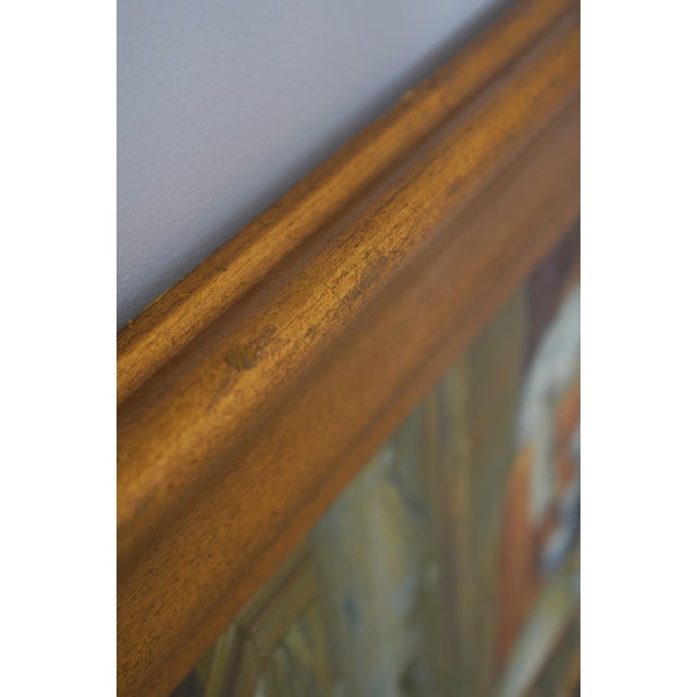 1950s Large Oil Painting on Canvas of Treasure Room Signed For Sale - Image 5 of 13