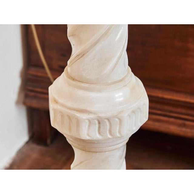 Vintage Alabaster Pedestal, Italy, 1950 For Sale - Image 3 of 7