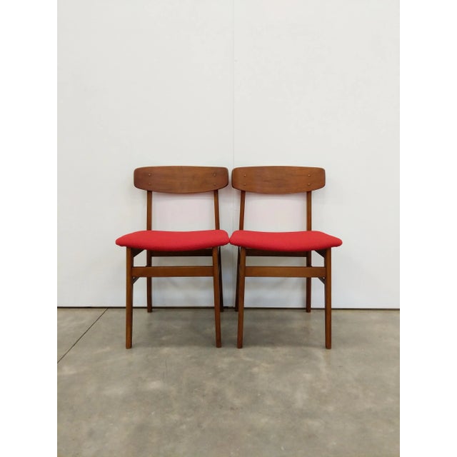Pair of Vintage Danish Modern Dining Chairs For Sale - Image 4 of 6