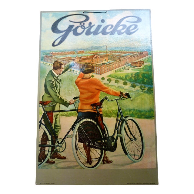 Cardboard Advertising Poster Göricke in Top, 1930 For Sale