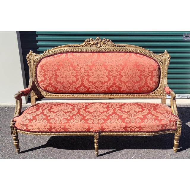 Antique Imperial Style French Rococo Settee For Sale - Image 12 of 12