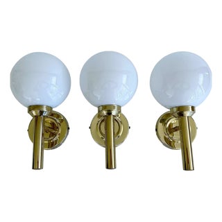Vintage Danish Glass Sconces by Abo Reinders, Set of 3 For Sale