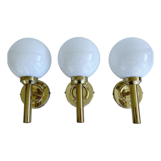Vintage Danish Glass Sconces by Abo Reinders, Set of 3 For Sale