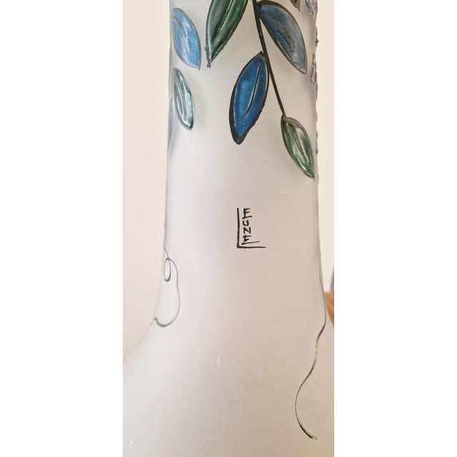 Art Deco Vase by Auguste Heiligenstein for Leune Glassworks, 1920 For Sale - Image 4 of 15