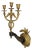 French Empire Ormolu and Bronze Three-Light Wall Sconce with Caduceus Arm, 1880 For Sale