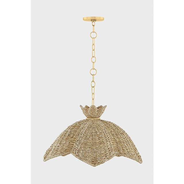 Mitzi Mitzi Solie 22 in. 1 Light Pendant in Aged Brass Finish For Sale - Image 4 of 8