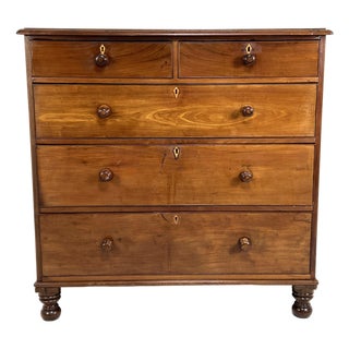 19th Century English Mahogany Chest of Drawers For Sale