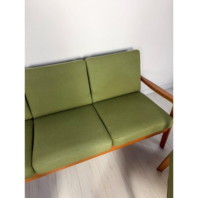 Senator Three-Seater Sofa and Lounge Chairs in Teak by Ole Wanscher for France & Søn, 1960s, Set of 3 For Sale - Image 10 of 13