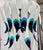 Modern Myran Allan Luxury Lighting Turquoise Murano Glass Chandelier For Sale - Image 3 of 4