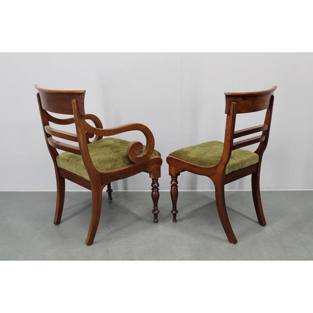 French Art Deco Walnut Dining Armchairs, France, 1930s, Set of 12 For Sale - Image 10 of 18