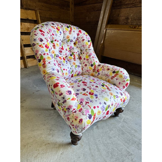 Make a bold statement with this magnificent 19th-century French antique Napoleon III club chair. Masterfully updated with...