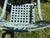 Traditional Handsome Cast Aluminum Garden Table With Six Chairs For Sale - Image 3 of 11