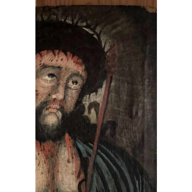 Ecce Homo, 1500s, Oil on Canvas For Sale - Image 5 of 14