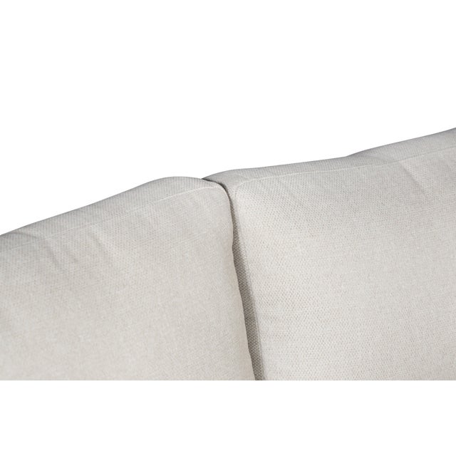 Paradiso Outdoor Solid Teak Wood Sofa - Gray Fabric For Sale - Image 12 of 14