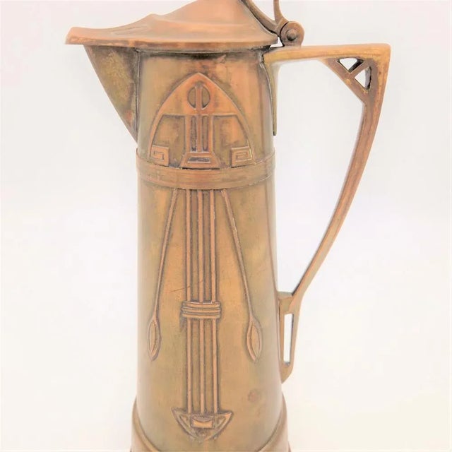 Art Nouveau Copper Can by Carl Deffner Esslingen. 1900s For Sale - Image 6 of 8