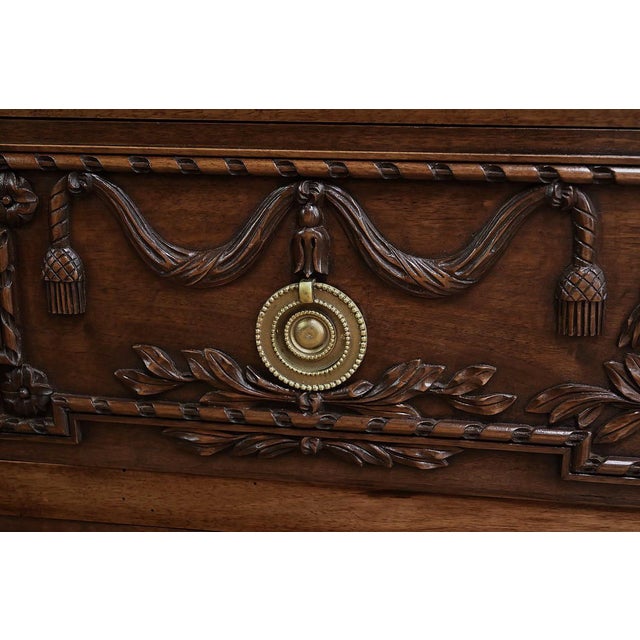 Wood Louis XVI Style Walnut Chest of Drawers For Sale - Image 7 of 18