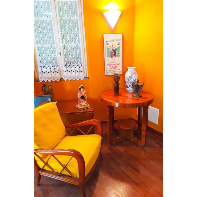 Italian Art Deco Style Round Side Table, 1950s For Sale - Image 3 of 8