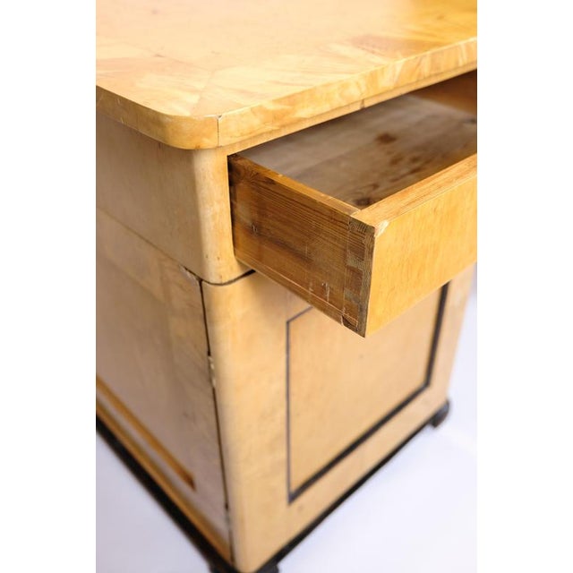 Antique Desk in Birch and Intarsia, 1840s For Sale - Image 9 of 10