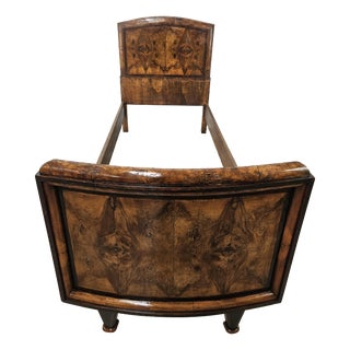 Art Deco Tuscan Single Bed in Briar, 1940 For Sale