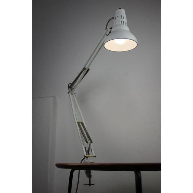 Mid-Century Modern White Adjustable Achitect Table Lamp, 1970s For Sale - Image 3 of 14