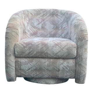 Vintage Rowe Furniture Swivel Club Chair For Sale