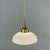 Art Deco White Opaline Glass and Brass Pendants, Sweden, 1940s, Set of 2 For Sale - Image 11 of 14