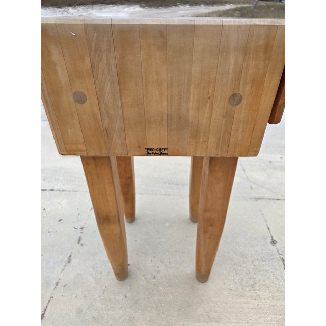1980s John Boos Butcher Block Table For Sale - Image 5 of 14