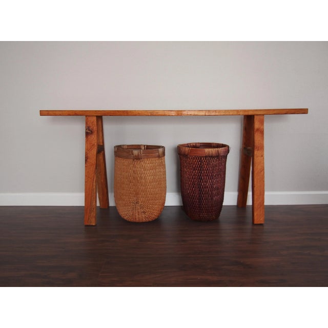 Modern Asian Woven Basket For Sale - Image 4 of 5