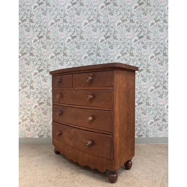 Wood Large Antique English Chest of Drawers, 1890s For Sale - Image 7 of 16