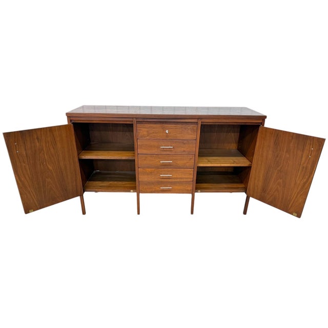 Wood Mid-Century Modern Paul McCobb for Lane “Delineator” Walnut & Rosewood Sideboard For Sale - Image 7 of 12