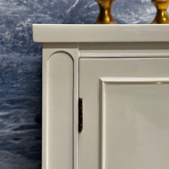 1970s Vintage Lacquered White Sideboard For Sale - Image 9 of 9