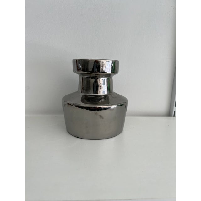 Mid-Century Modern Mid 20th Century Jaru Metallic Vase For Sale - Image 3 of 3