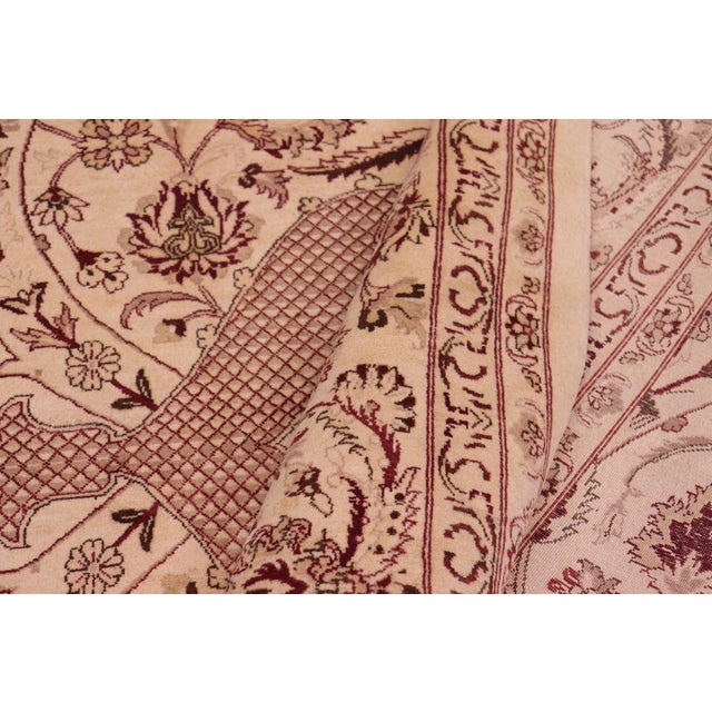 Textile Shabby Chic 1990's Pak-Persian Beige/Red Wool Rug - 9'1'' X 12'0'' For Sale - Image 7 of 9