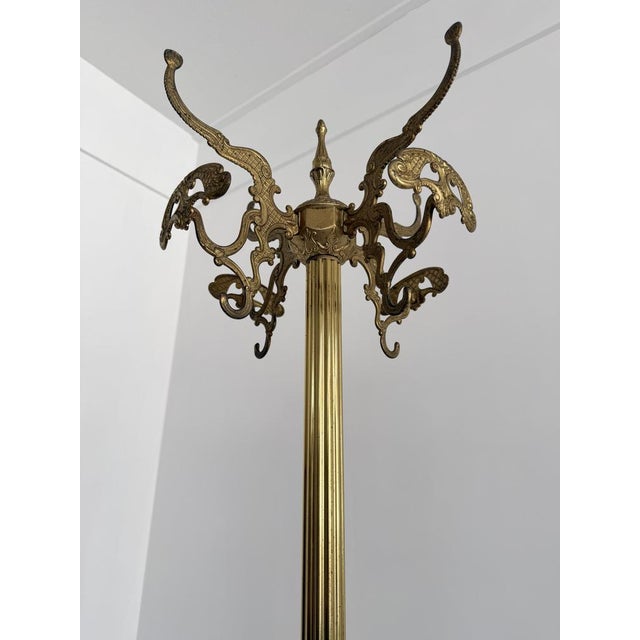 Vintage Italian Brass Hall Tree Coat Rack with Umbrella Stand, 1960s For Sale - Image 13 of 18