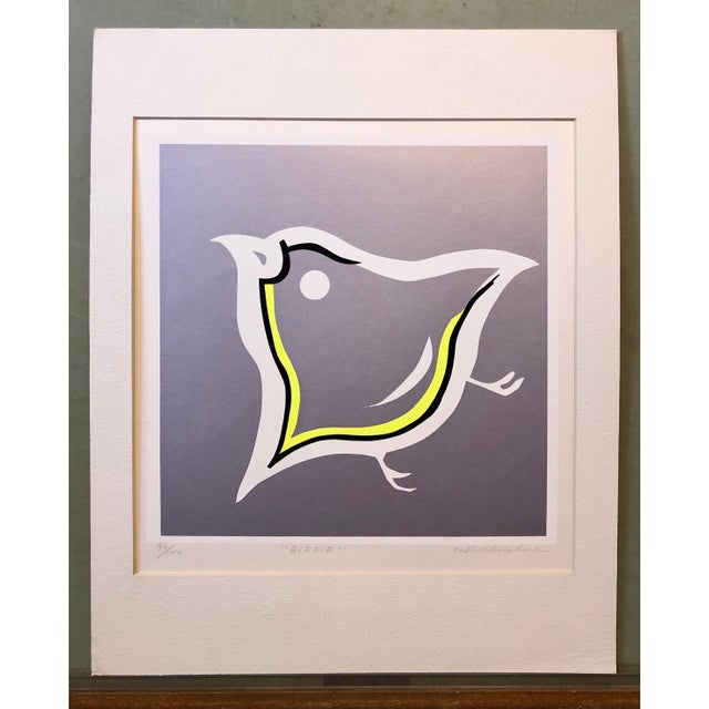 Ushio Shinohara, Silkscreen Day Glo Fluorescent Japanese Gyu-chan Neo Dada Art Print Birdie Litho, c.1969 For Sale - Image 9 of 9