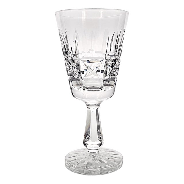 English Late 20th Century Waterford Kylemore Irish Lead Crystal Claret Wine Glasses Set of 8 For Sale - Image 3 of 12
