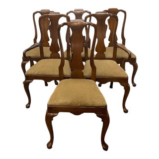 Vintage Henredon 18th Century Portfolio Collection Chippendale Style Solid Mahogany Dining Chairs - Set of 6 For Sale