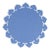 Tessuti Cornflower Blue Round Placemats with White Stitching - Set of 4 For Sale